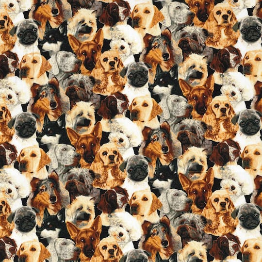 Fabric Traditions Allover Dogs Novelty Cotton Fabric